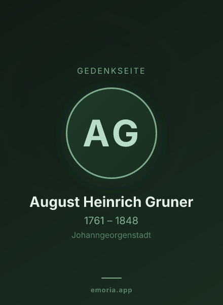 Gedenkportrait von August Heinrich Gruner