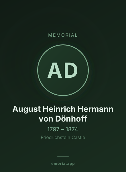 Memorial portrait of August Heinrich Hermann von Dönhoff