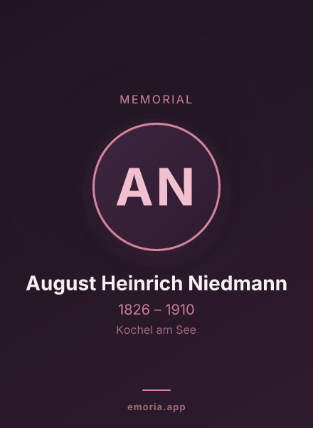 Memorial portrait of August Heinrich Niedmann