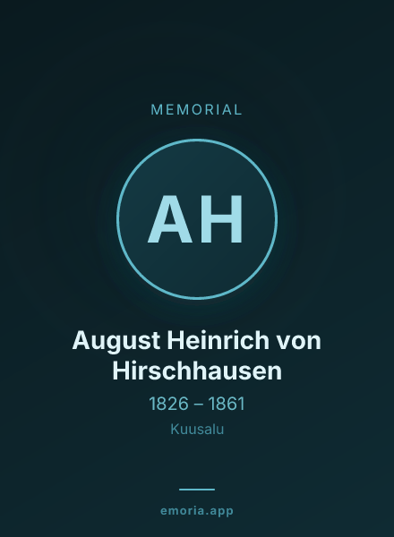 Memorial portrait of August Heinrich von Hirschhausen