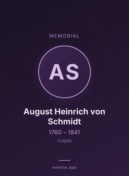 Memorial portrait of August Heinrich von Schmidt
