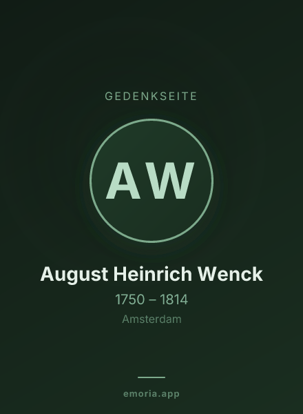 Gedenkportrait von August Heinrich Wenck