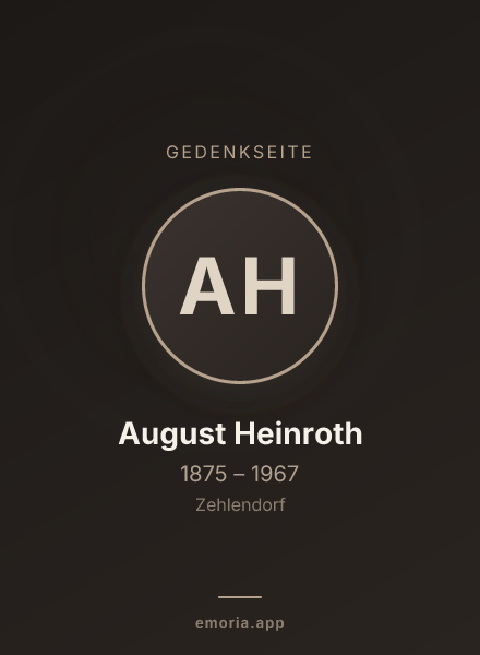 Gedenkportrait von August Heinroth
