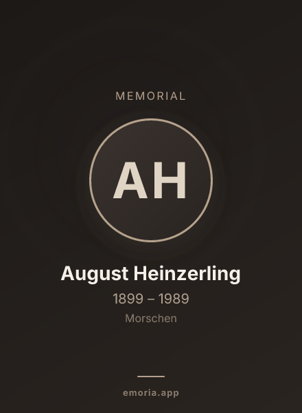 Memorial portrait of August Heinzerling