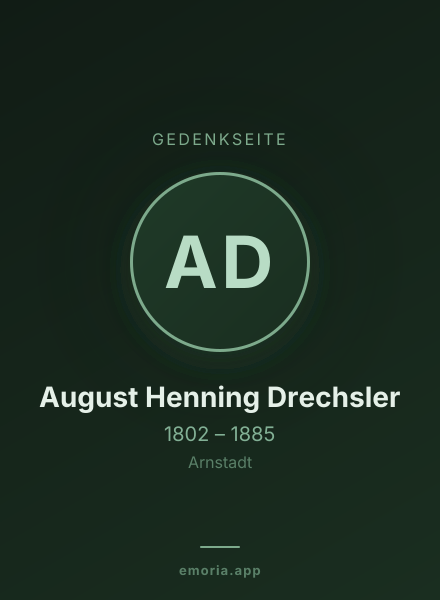 Gedenkportrait von August Henning Drechsler