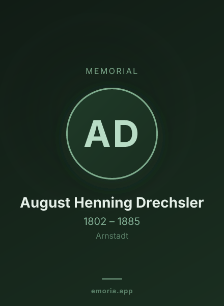 Memorial portrait of August Henning Drechsler