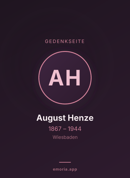 Gedenkportrait von August Henze