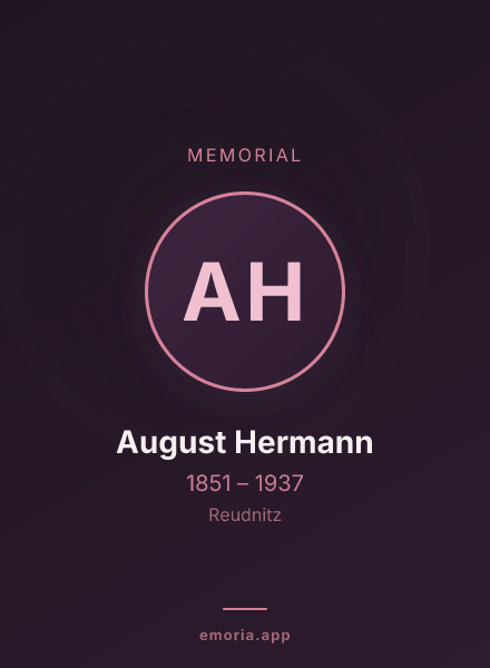 Memorial portrait of August Hermann