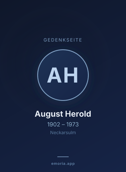 Gedenkportrait von August Herold