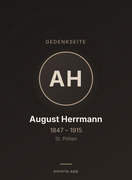 Gedenkportrait von August Herrmann