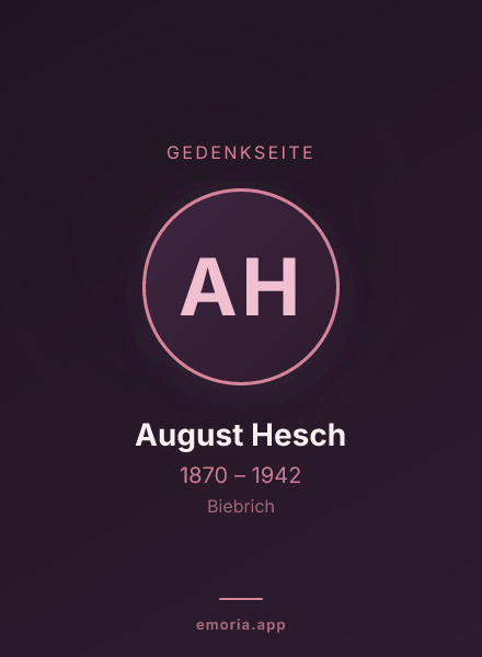 Gedenkportrait von August Hesch
