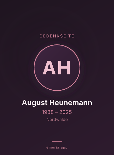 Gedenkportrait von August Heunemann