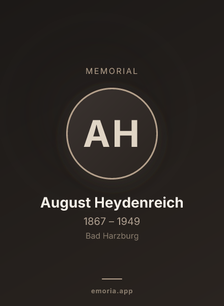 Memorial portrait of August Heydenreich