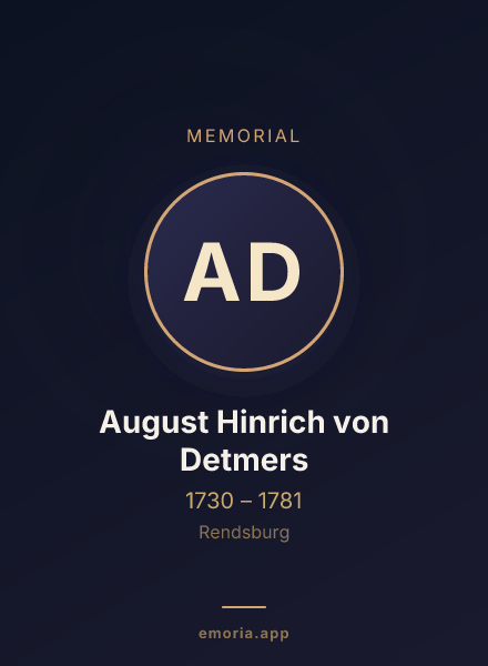 Memorial portrait of August Hinrich von Detmers