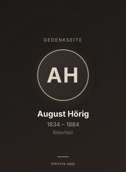 Gedenkportrait von August Hörig