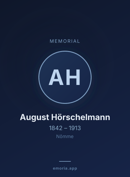 Memorial portrait of August Hörschelmann