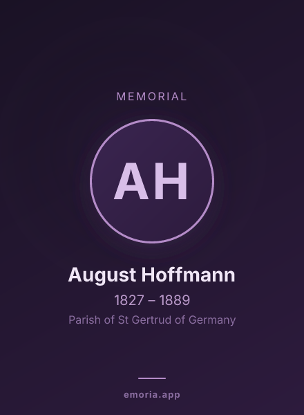 Memorial portrait of August Hoffmann