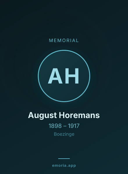 Memorial portrait of August Horemans