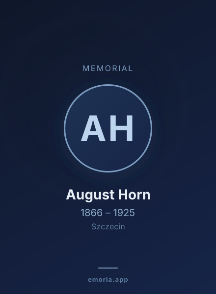 Memorial portrait of August Horn