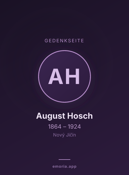 Gedenkportrait von August Hosch