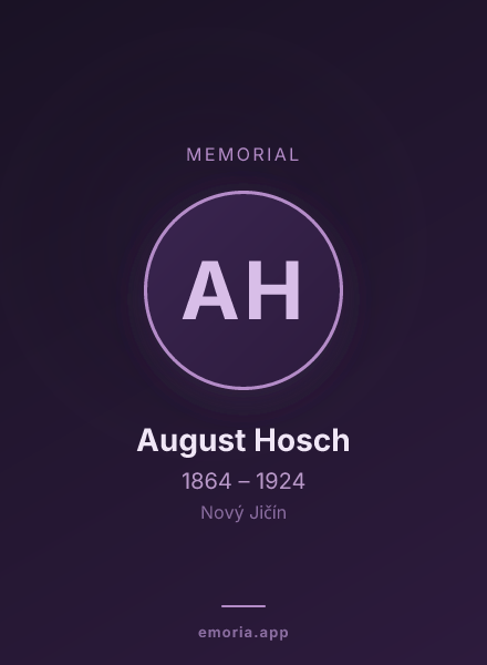 Memorial portrait of August Hosch