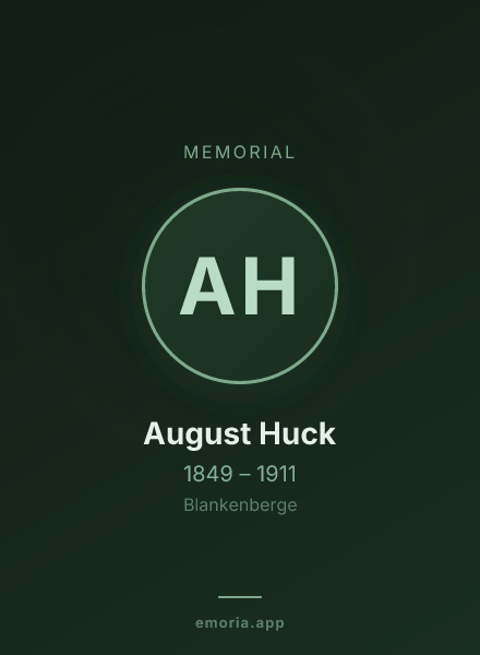 Memorial portrait of August Huck