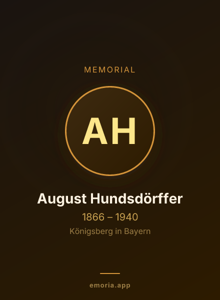 Memorial portrait of August Hundsdörffer