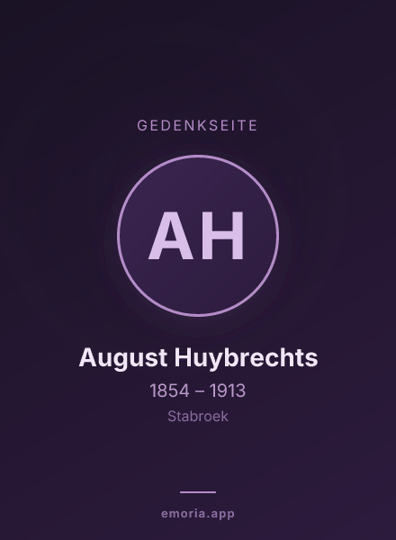 Gedenkportrait von August Huybrechts