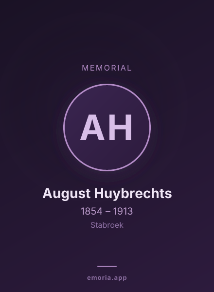 Memorial portrait of August Huybrechts