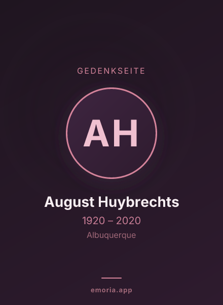 Gedenkportrait von August Huybrechts