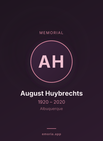 Memorial portrait of August Huybrechts
