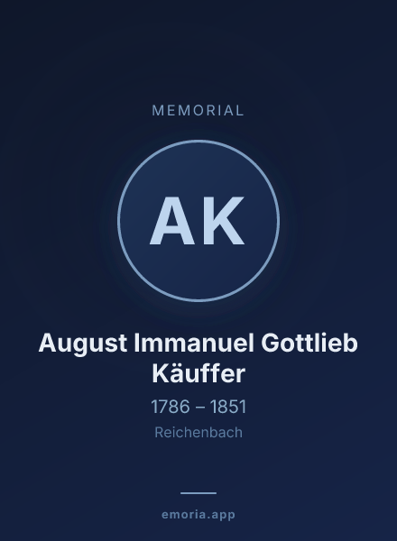 Memorial portrait of August Immanuel Gottlieb Käuffer