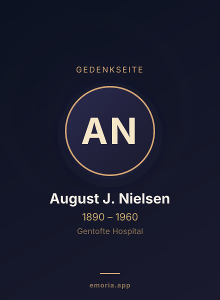 Gedenkportrait von August J. Nielsen
