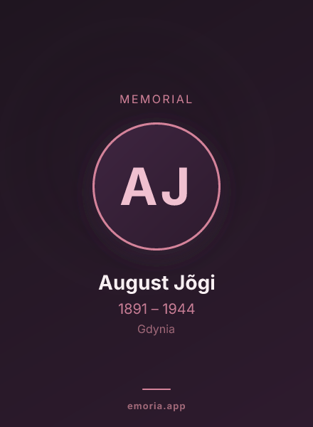 Memorial portrait of August Jõgi