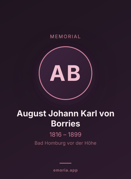 Memorial portrait of August Johann Karl von Borries