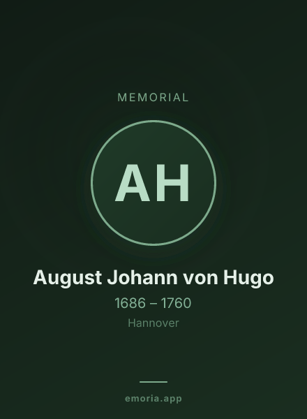 Memorial portrait of August Johann von Hugo