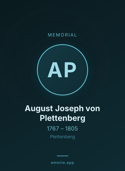 Memorial portrait of August Joseph von Plettenberg
