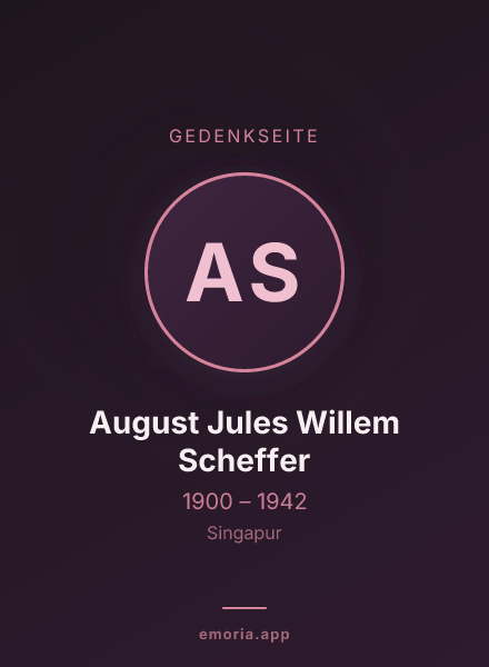 Gedenkportrait von August Jules Willem Scheffer