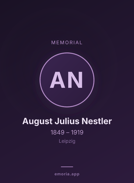 Memorial portrait of August Julius Nestler