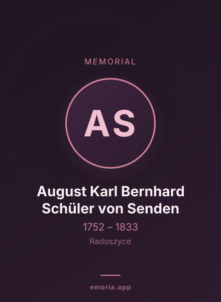 Memorial portrait of August Karl Bernhard Schüler von Senden