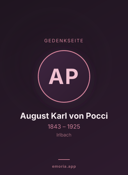 Gedenkportrait von August Karl von Pocci