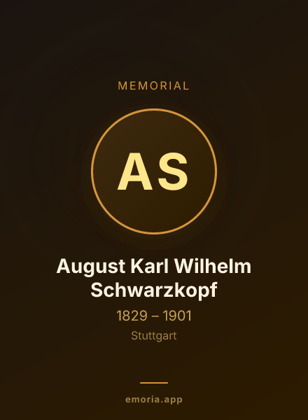 Memorial portrait of August Karl Wilhelm Schwarzkopf