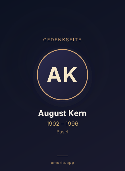 Gedenkportrait von August Kern