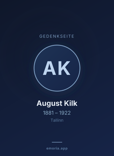 Gedenkportrait von August Kilk