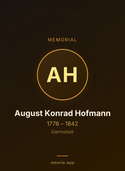 Memorial portrait of August Konrad Hofmann