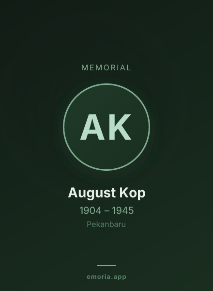 Memorial portrait of August Kop