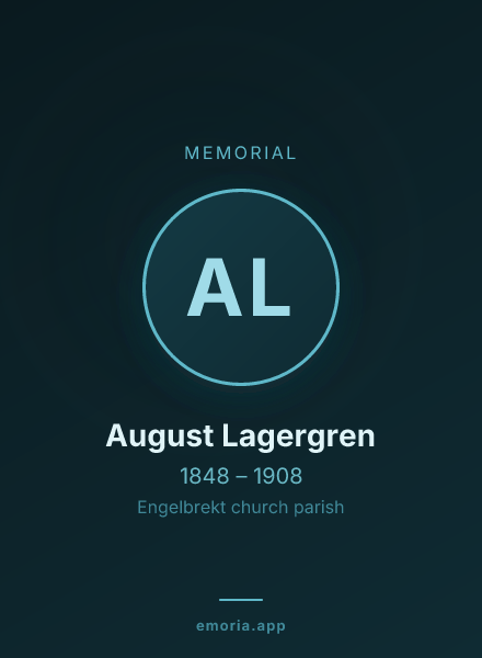 Memorial portrait of August Lagergren