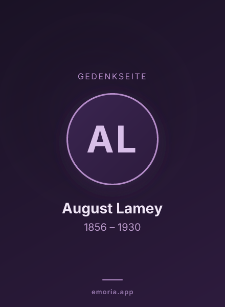 Gedenkportrait von August Lamey
