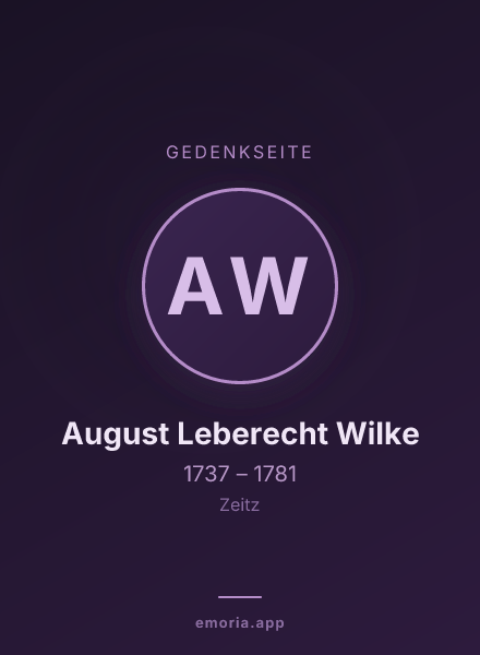 Gedenkportrait von August Leberecht Wilke