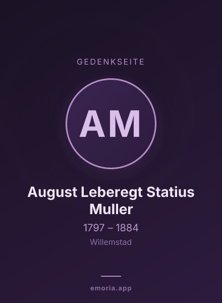 Gedenkportrait von August Leberegt Statius Muller